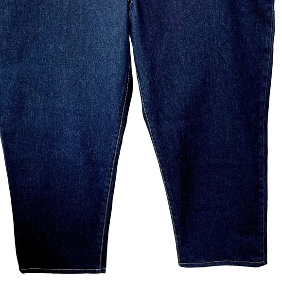 Lands' End New Square Rigger Traditional Fit Denim Dark Blue Jeans 42X26 Classic - Picture 4 of 16